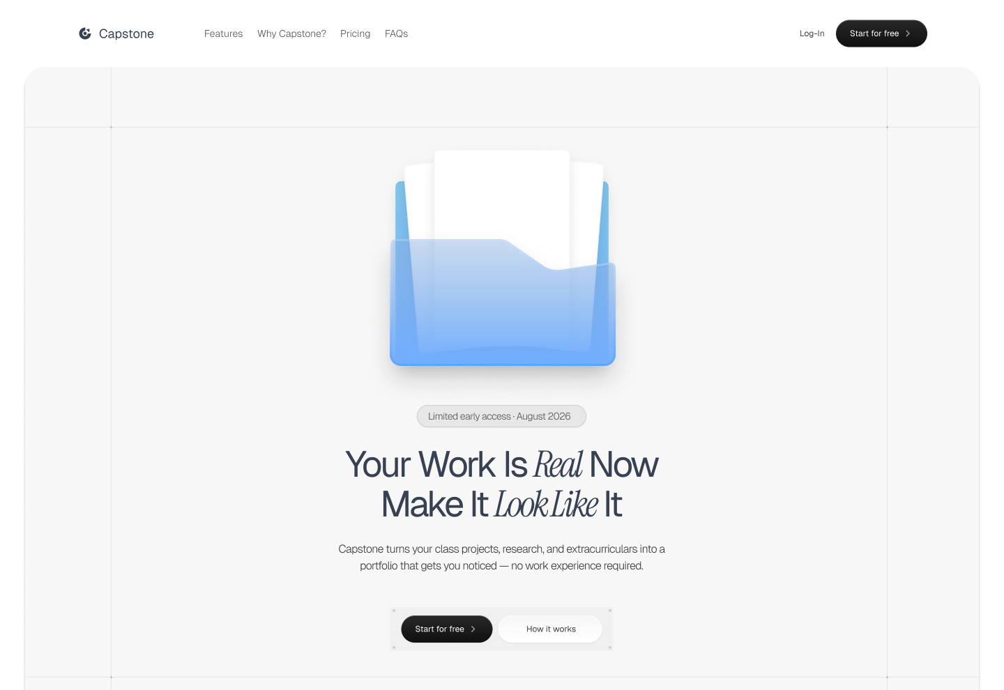 Capstone landing page